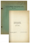 Moe Howards Personally Owned Three Stooges Columbia Pictures Script for Their 1943 Film, I Can Hardly Wait